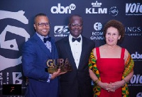 Dr Papa Kwesi Nduom, Founder of Progressive People's Party (Middle) with wife (Right)