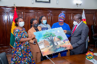 Speaker of Parliament, Alban Sumana Kingsford Bagbin with the team from PAWA