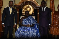 Otumfuo Osei Tutu II, Asantehene with organisers of the event