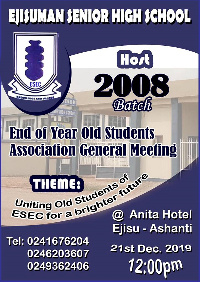 The meeting will be held on December 21, 2019 at the Anita Hotel, Ejisu