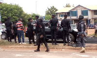 Police officers in Nkoranza