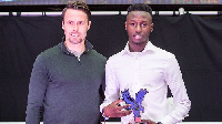 Malachi Boateng displaying his trophy