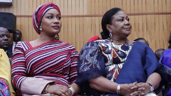 Samira Bawumia (left) and Rebecca Akufo-Addo at an event