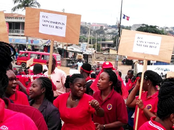 ECG workers protest against privatisation