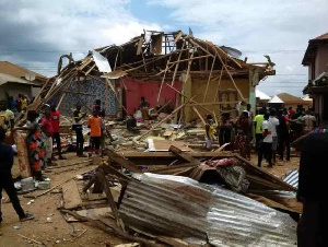 A gas explosion at a store at Denkyira Akwaboso in the Upper Denkyira West District