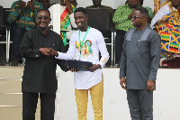 2019 National Best Agroforestry Farmer, Robben Asare (Middle)