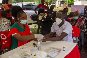 300 residents of Dambai received free medical screening at the Healthfest