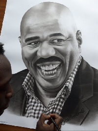 Penciled art of Steve Harvey