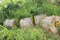 The abandoned cables/wires which were meant for the electrification