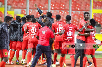 Kotoko players celebrate a big win