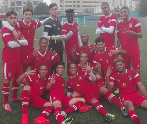 Johnson Oppong with Braga SC teammates