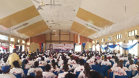 Some of the NPP supporters gathered at the event grounds