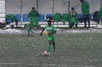 Rashid Abubakar in action for his new club