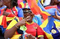 Hearts fans in high spirit during game