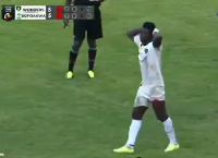 Eleven Wonders player, Osman Zakaria after missing the penalty