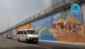 The murals at the Ako Adjei Interchange is to celebrate the Ga tradition and culture