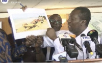 Afenyo-Markin displays fake sand winning photo at press conference in Parlianment