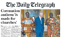 The paper used a photo of King Charles III with Otumfuo and Lady Julia