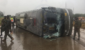 Ghana Armed Forces Bus Involved In Accident 2