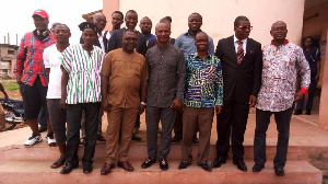 Kwesi Appiah with officials from  Appiah-Karim Company