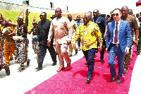 President Akufo-Addo being guided round the facility