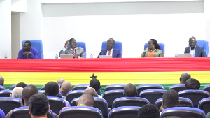 Deputy Director of Foreign Banking Operations at the Bank of Ghana, Eric Kweku Hammond (2nd left)