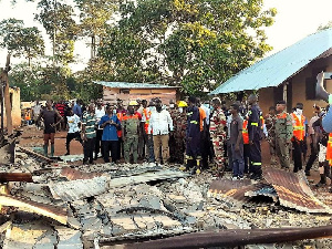 NADMO officials visited the affected community to assess the extent of damage