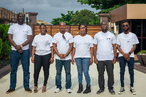 Staff in a photo with founders of Seven Streams Limited