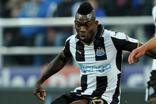 Atsu scored his first goal in Newcastle's  victory over Stoke City