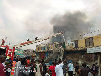 The fire started just before 11 am Sunday when most of the shops had been closed