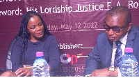 Justice Frank Aboadwe Rockson with Lawyer Irene Ansa-Asare