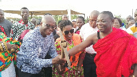 MP for Jomoro breaking ground with other stakeholders for the construction of classroom block