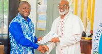 Accra Mayor, Mohammed Adjei Sowah (L) paid a courtesy call on Archbishop Charles Palmer-Buckle