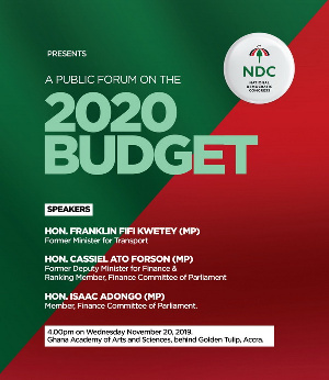 The forum comes a week after the Finance Minister presented the 2020 Budget in Parliament