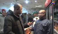 Nana Osei Tutu Bonsu with SVTV's DJ Nyaami in London