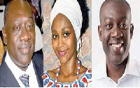 OB Amoah (L),  Barbara Asher Ayisi (M), Kojo Oppong Nkrumah (R)