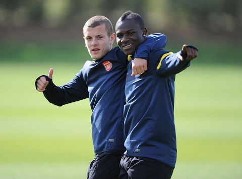 Wilshere and Frimpong played in the Arsenal academy