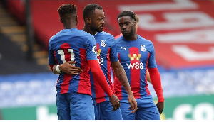 Black Stars striker , Jordan Ayew and his Crystal Palace teammates