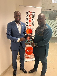 Executive Secretary of COPEC, Duncan Amoah with CEO of the Energy Media Group, Henry Teinor