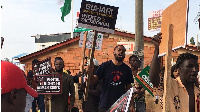 Protesters dey demand say make Presido Buhari komot Aso Villa go Daura