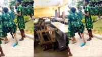 Students of Tweneboa Kodua SHS on rampage