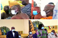 The Asantehene hosted members of the NDC at his palace