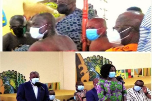 The Asantehene hosted members of the NDC at his palace