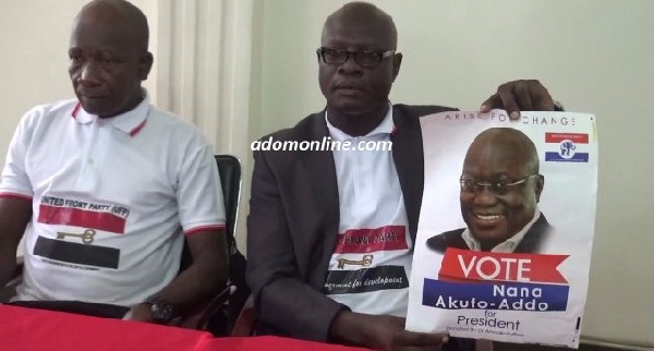 UFP running mate(left) and an executive member addressed the press