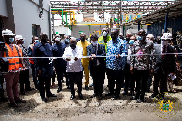 President Nana Addo Dankwa Akufo-Addo commissioning the plant