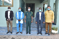 CGI, Mr. Kwame Asuah Takyi (m) in a group photograph with Kurt Okraku, Jamel Maraby, Anim Addo