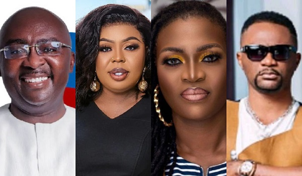 Dr. Bawumia, Afia Schwarzenegger, Ayisha Modi and Mr. Logic