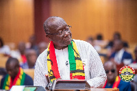 Ken Ofori-Atta addressing parliament during the 2023 budget reading