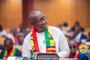 Ken Ofori-Atta addressing parliament during the 2023 budget reading