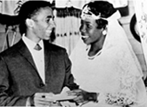 Bob and Rita Marley on their wedding day